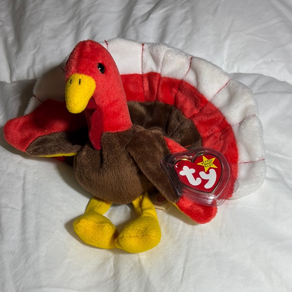 Ty Beanie Baby Turkey Plush Stuffed Animal Toy Gobbles